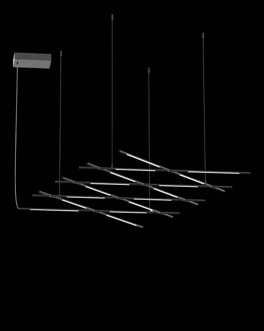 Tubular 16Lt Pendant Matt Black Model A tubular  ceiling-pendant-lights  Bedroom  Lounge  Kitchen  Hallway MD18001070-16ABLK illuminati light