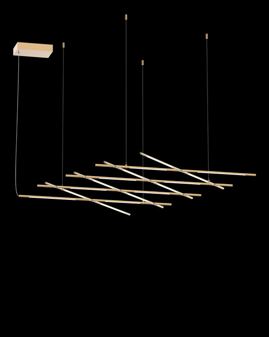 Tubular 16Lt Pendant Satin Gold Model A tubular  ceiling-pendant-lights  Bedroom  Lounge  Kitchen  Hallway MD18001070-16AGOL illuminati light