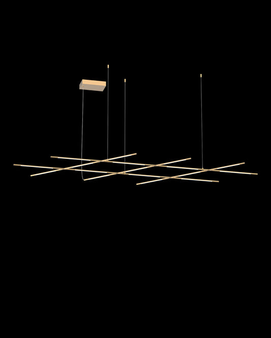 Tubular 17Lt Pendant Satin Gold Model A tubular  ceiling-pendant-lights  Bedroom  Lounge  Kitchen  Hallway MD18001070-17AGOL illuminati light