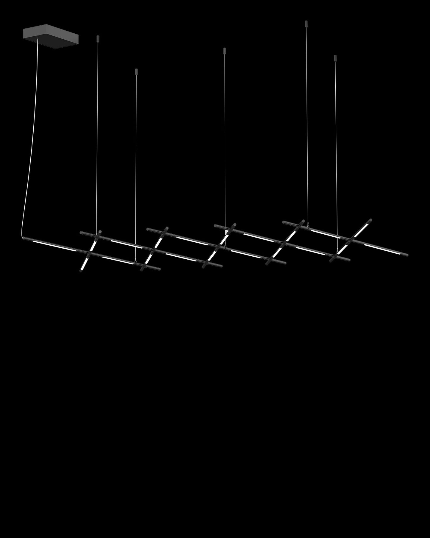 Tubular 20Lt Pendant Matt Black Model A tubular  ceiling-pendant-lights  Bedroom  Lounge  Kitchen  Hallway MD18001070-20ABLK illuminati light