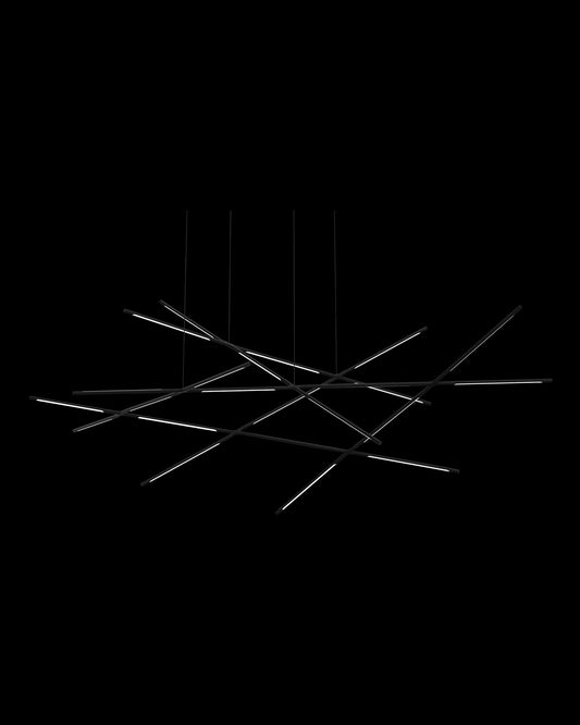 Tubular 23Lt Pendant Matt Black Model A tubular  ceiling-pendant-lights  Bedroom  Lounge  Kitchen  Hallway MD18001070-23ABLK illuminati light
