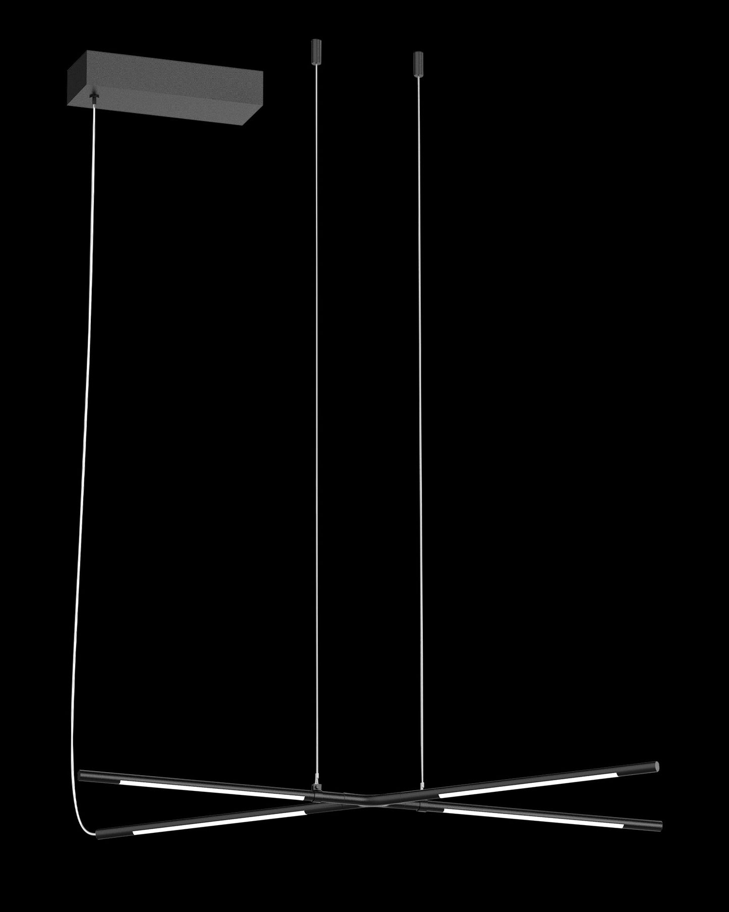Tubular 4Lt Pendant Matt Black Model A tubular  ceiling-pendant-lights  Bedroom  Lounge  Kitchen  Hallway MD18001070-4ABLK illuminati light