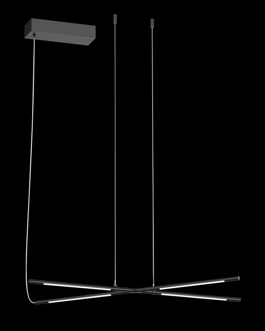 Tubular 4Lt Pendant Matt Black Model A tubular  ceiling-pendant-lights  Bedroom  Lounge  Kitchen  Hallway MD18001070-4ABLK illuminati light