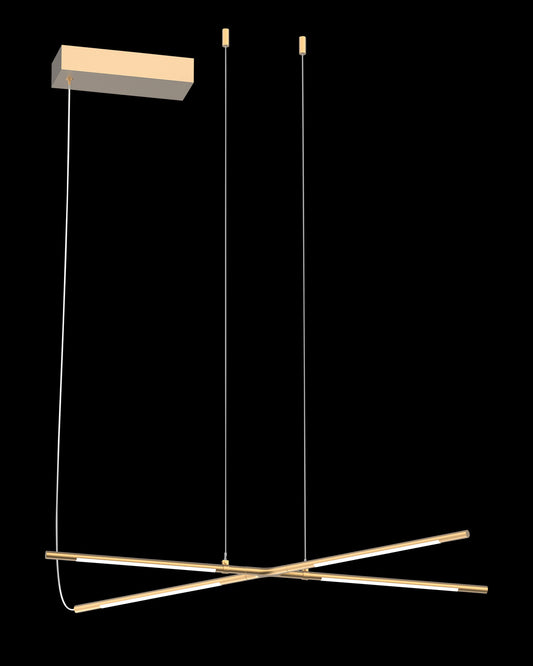 Tubular 4Lt Pendant Satin Gold Model A tubular  ceiling-pendant-lights  Bedroom  Lounge  Kitchen  Hallway MD18001070-4AGOL illuminati light