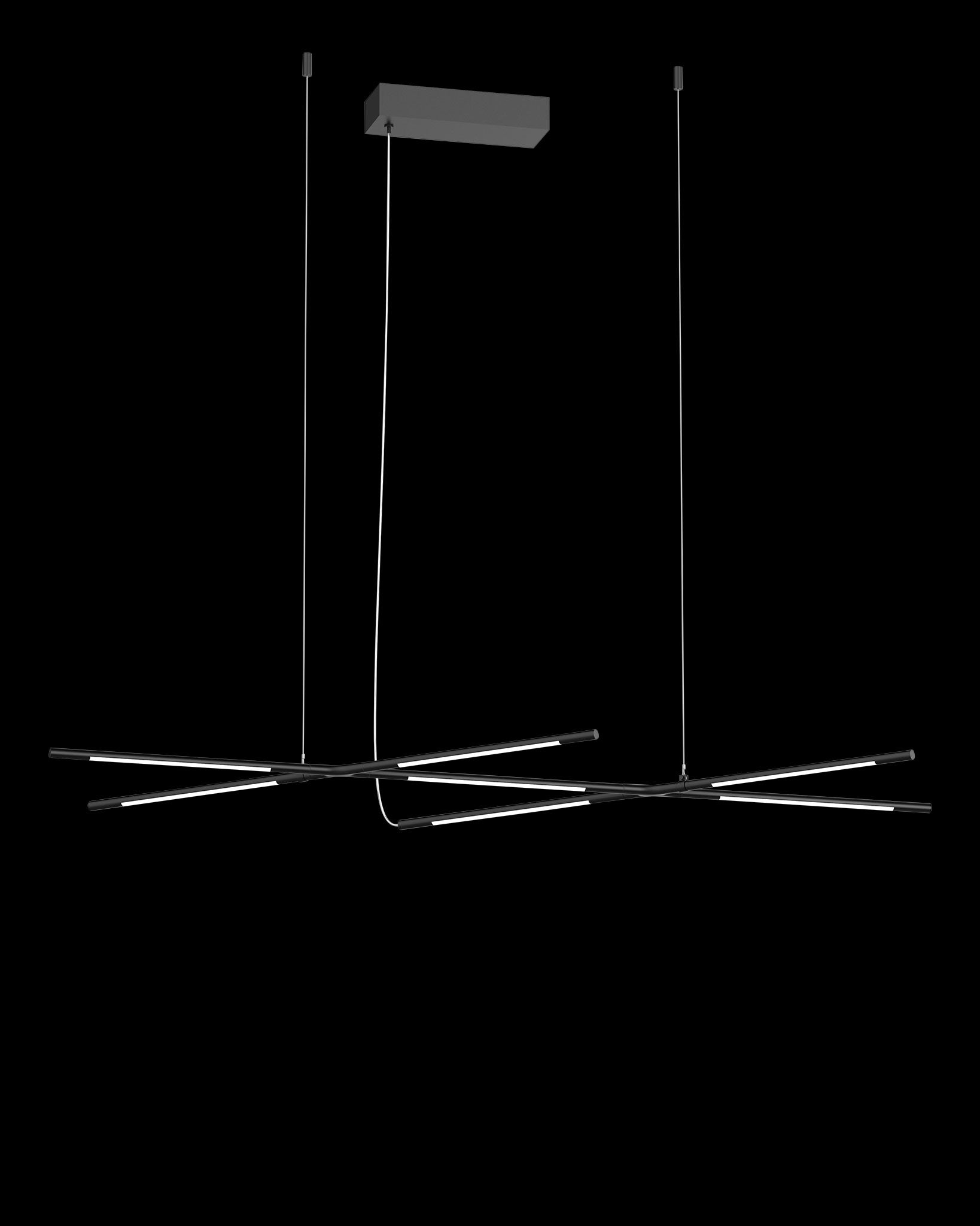 Tubular 7Lt Pendant Matt Black Model A tubular  ceiling-pendant-lights  Bedroom  Lounge  Kitchen  Hallway MD18001070-7ABLK illuminati light