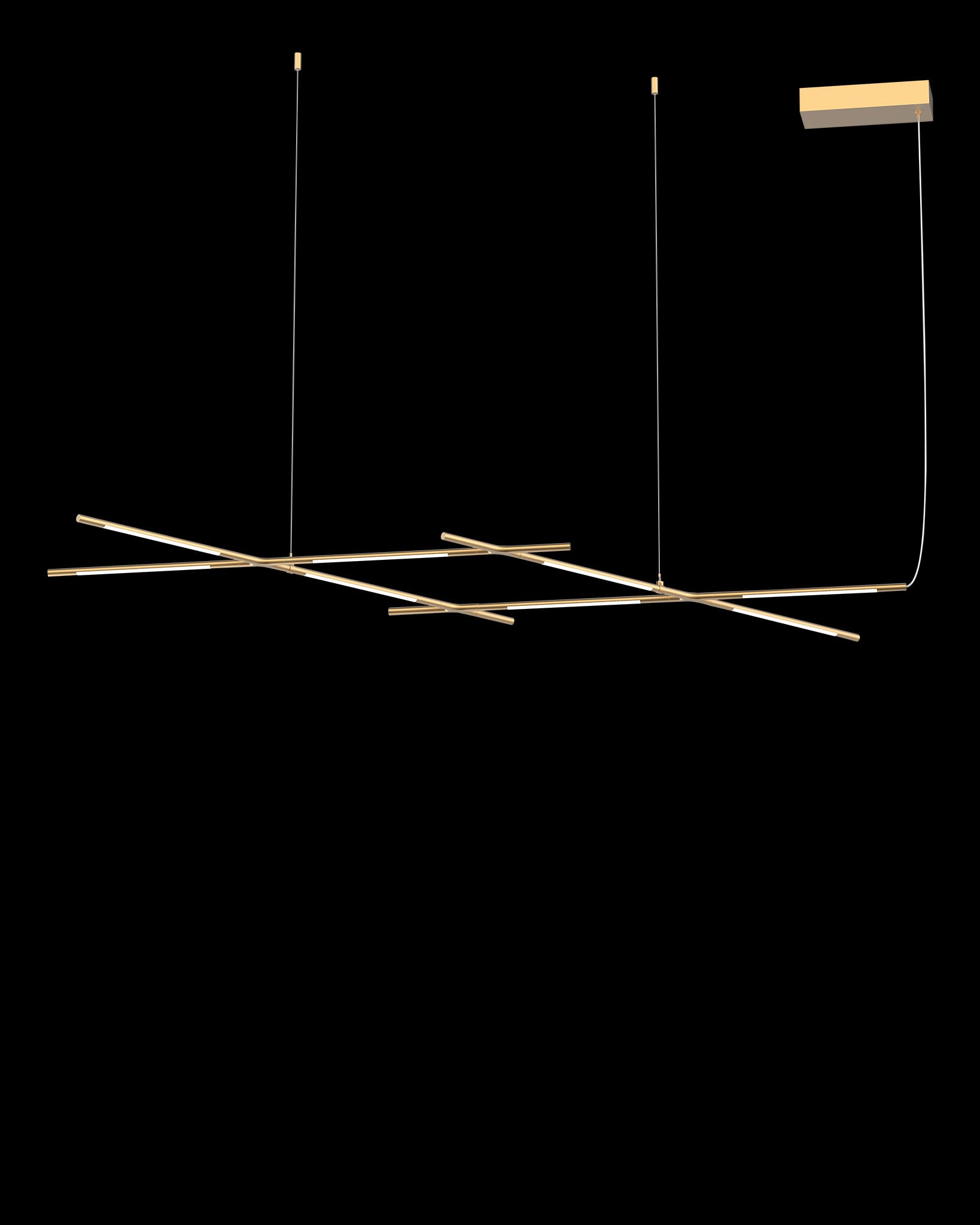 Tubular 8Lt Pendant Matt Satin Gold Model B tubular  ceiling-pendant-lights  Bedroom  Lounge  Kitchen  Hallway MD18001070-8BGOL illuminati light