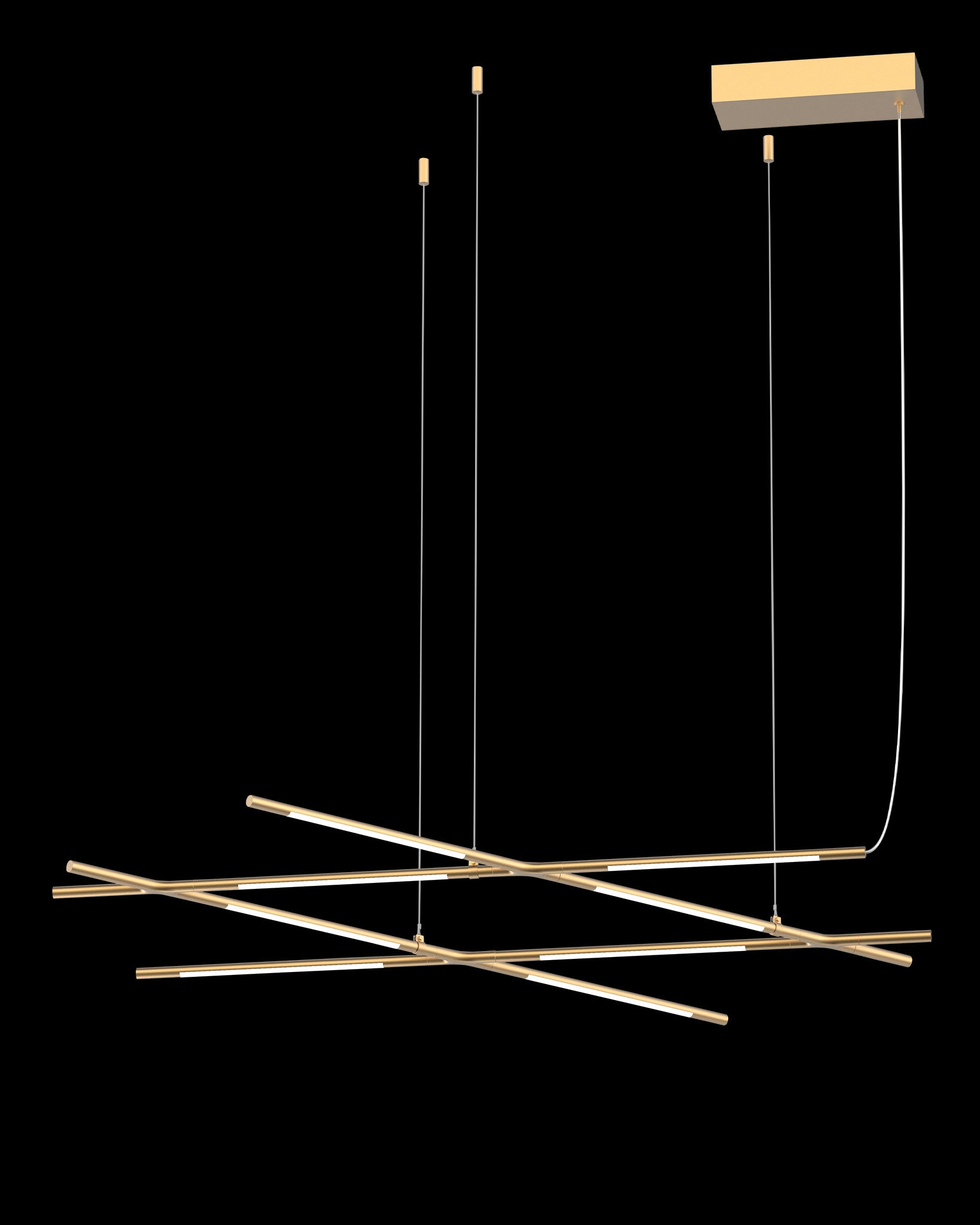 Tubular 8Lt Pendant Satin Gold Model C tubular  ceiling-pendant-lights  Bedroom  Lounge  Kitchen  Hallway MD18001070-8CGOL illuminati light