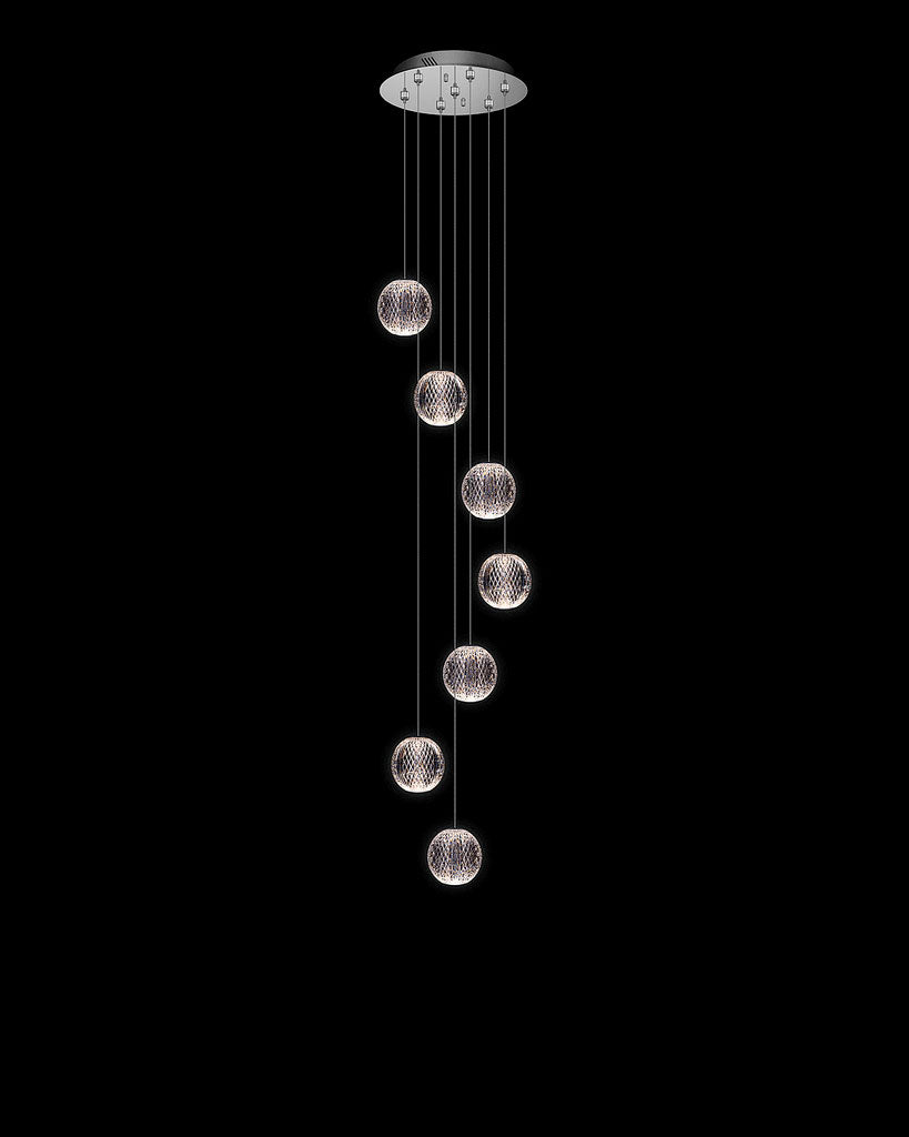 Diamante 7Lt Round Chrome Illuminati Light