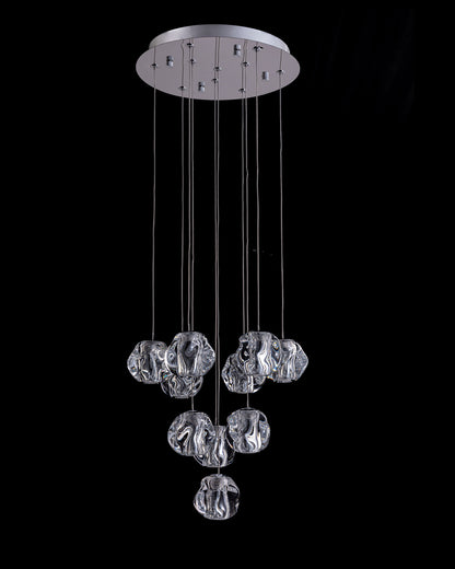 Ciottolo 10LT Round Pendant Chrome Illuminati Light
