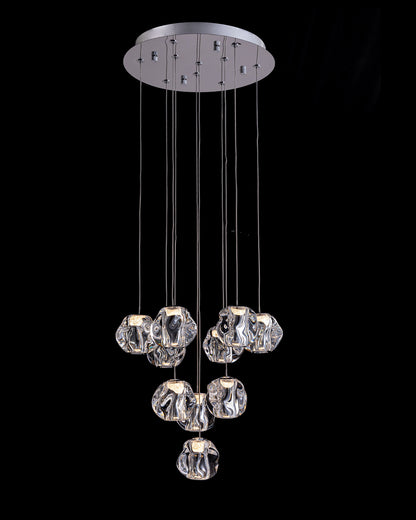 Ciottolo 10LT Round Pendant Chrome Illuminati Light
