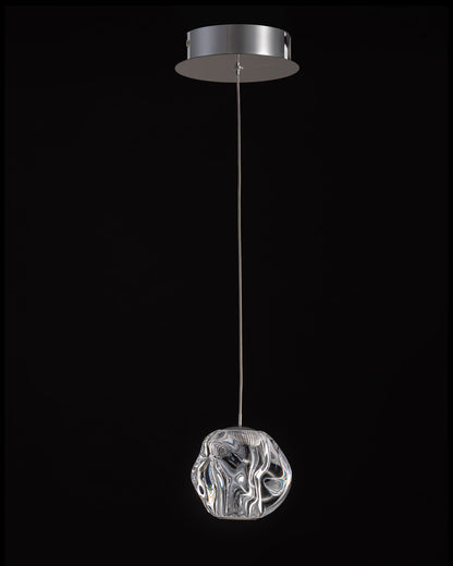 Ciottolo Single Pendant Chrome Illuminati Light