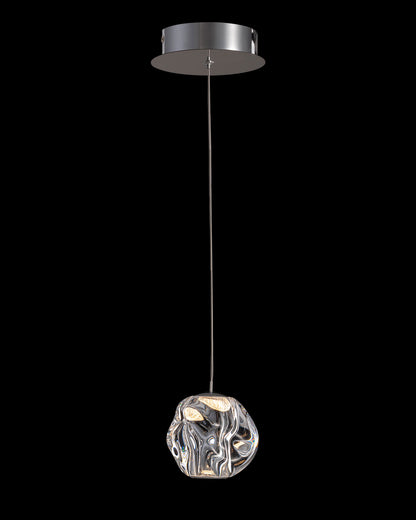 Ciottolo Single Pendant Chrome Illuminati Light