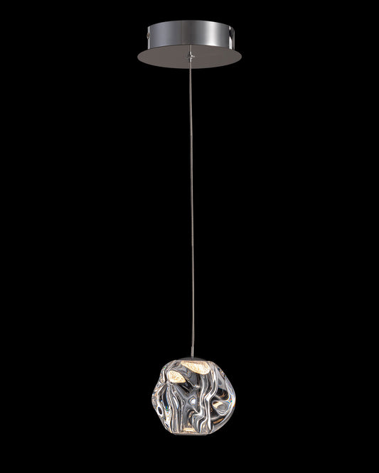 Ciottolo Single Pendant Chrome Illuminati Light