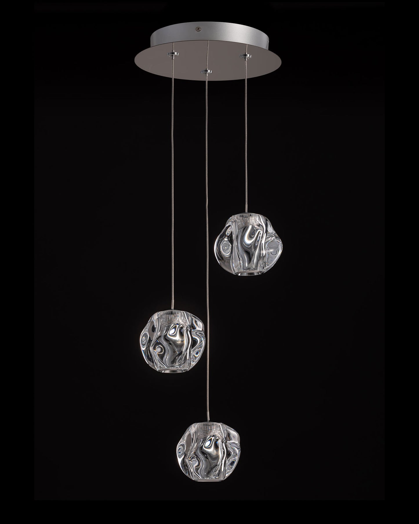 Ciottolo 3 LT Round Pendant Chrome Illuminati Light