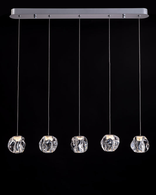 Ciottolo 5LT Bar Pendant Chrome Illuminati Light
