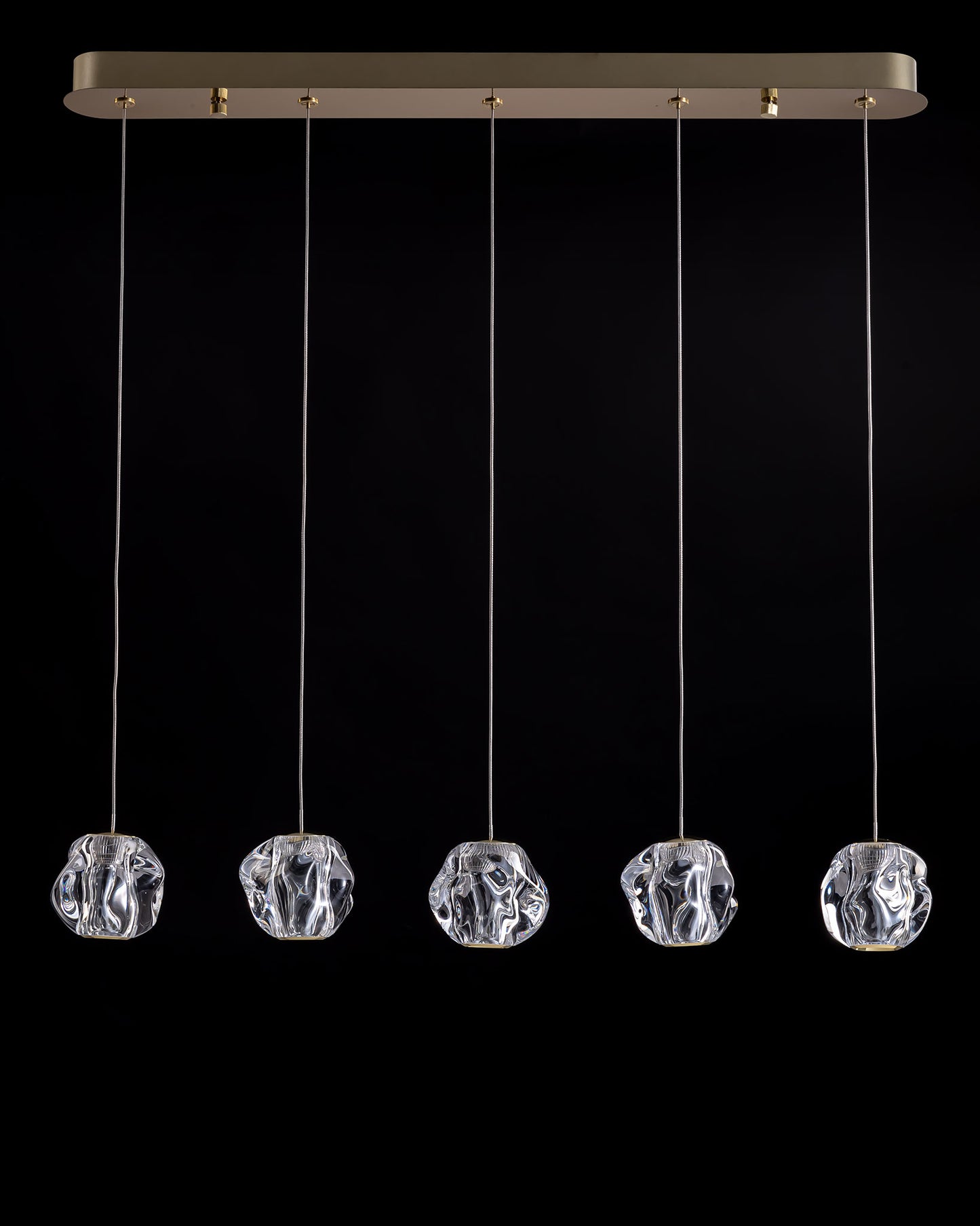 Ciottolo 5LT Bar Pendant Satin Gold Illuminati Light