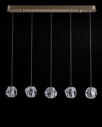 Ciottolo 5LT Bar Pendant Satin Gold Illuminati Light