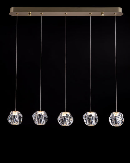 Ciottolo 5LT Bar Pendant Satin Gold Illuminati Light