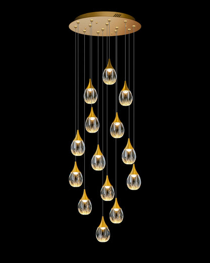 Stilla 14 Light Round Pendant Gold Illuminati