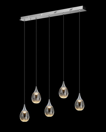 Stilla 5 Light Bar Pendant Chrome Illuminati