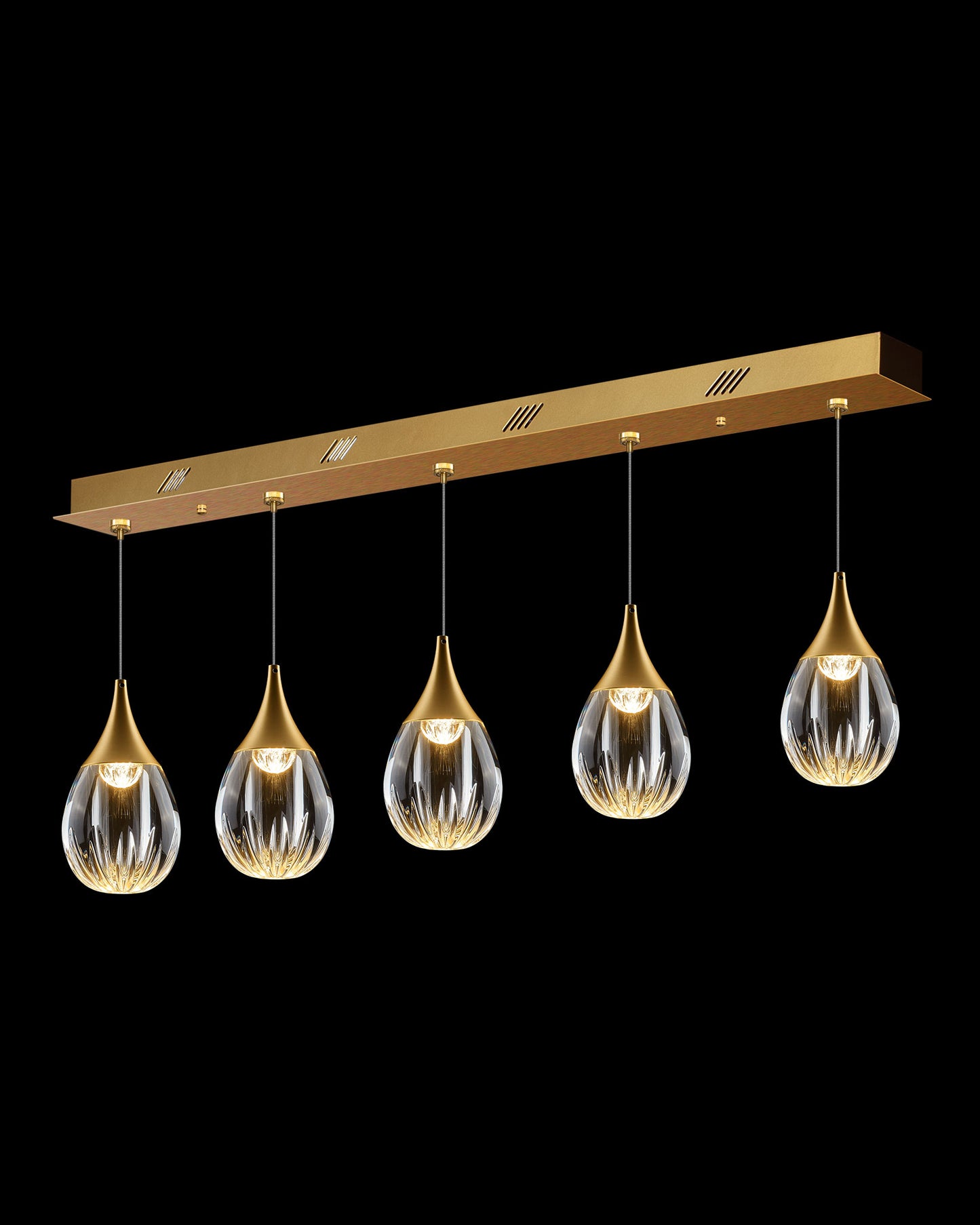 Stilla 5 Light Bar Pendant Gold Illuminati