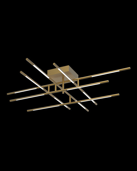 Tubular 12Lt Ceiling Flush Satin Gold Model A tubular  flush-ceiling-lights  Bedroom  Lounge  Kitchen  Hallway MX18001070-12AGOL illuminati light