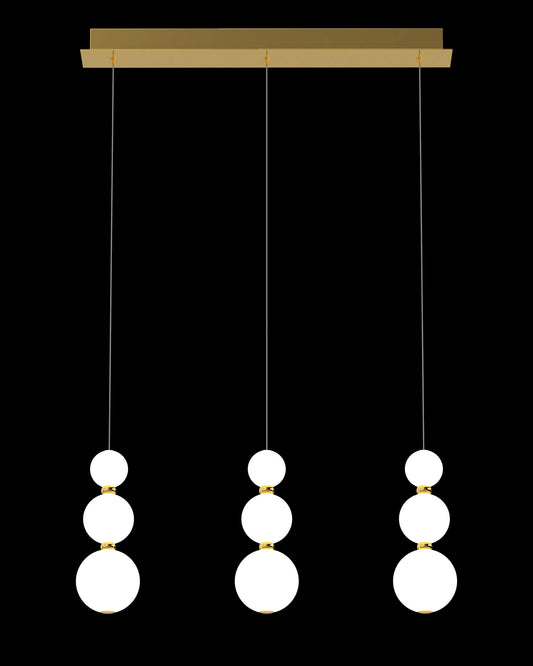 Pearl 3Lt Drop Pendant Gold Illuminati Light